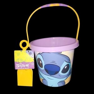 Disney Stitch Sand Pail with Yellow Shovel
